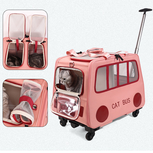 Sac de transport à roulettes respirant pour chats et petits chiens, vente en gros d'usine - Product Image 5