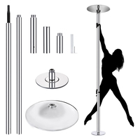 Poteau de danse autoportant pour la maison, capacité maximale 440 LBS pôle de danse en acier inoxydable, barre de strip-teaseuse d'exercice de fitness portable