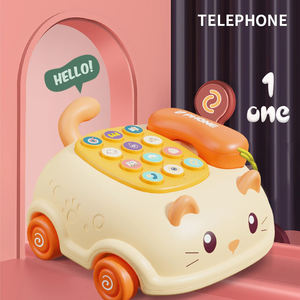 Machine à histoires pour bébé Becho, jouet électrique en plastique pour enfants, modèle de téléphone éducatif pour l'apprentissage précoce, lumières et musique - Product Image 2