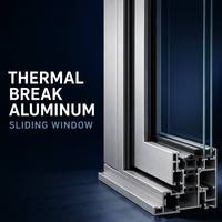 Ventana Corredera de Aleación de Aluminio 6063-T5, Certificación AS2047 Australia, Doble Acristalamiento, Aislamiento Térmico, Insonorizada, Personalizada