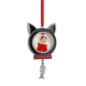New Arrival Eco-friendly <b>Dog</b> Cat Head Shape <b>Christmas</b> Tree Metal Decoration Ornaments - Product Image 3