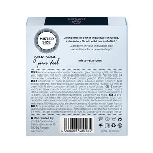 Mister Size Marke 64mm XXL Größe Erstaunliche Einzelne Transparente Männer-Kondome zum Bestpreis - Product Image 3