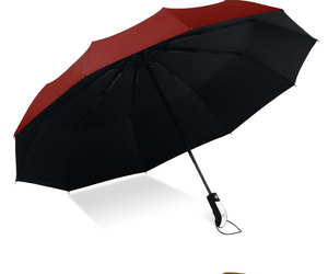 Parapluie de voyage pliable 3 sections pour filles en pongé 190T à ouverture et fermeture automatiques, idéal pour la promotion - Product Image 3