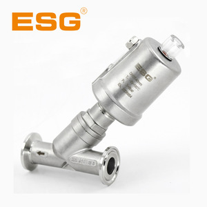 ESG Stainless Steel Angle Valve DN15-40mm 3-6bar Steam Tri-Clamp Connection - Product Image 4