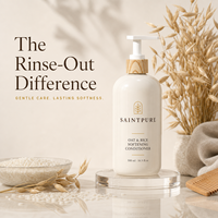 Après-shampoing adoucissant à l'avoine et au riz, marque privée, 500 ml – Formule personnalisée pour des cheveux plus doux et des pointes plus longues, idéal pour les cheveux secs