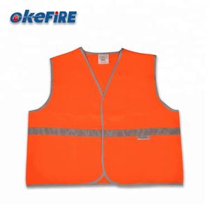 Okefire เสื้อกั๊กความปลอดภัยในการทำงานของเด็ก,เสื้อตาข่ายพิมพ์ลายสีเหลืองสะท้อนแสง - Product Image 2