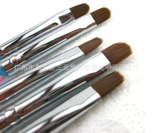 Ensemble de pinceaux à ongles en acrylique double usage, à double tête, avec virole sertie, applicateur de strass, pointe plate, stylo à gel de photothérapie - Product Image 6
