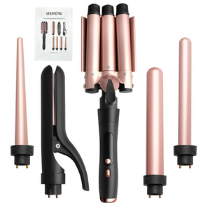 Ushow <b>5</b> In 1 Interchangeable Curling <b>Iron</b> With LCD Display Fast Heating Multi Styler For Hair - Product Image 1