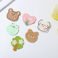 Fabrikant Duurzame Aangepaste Kleuren 5.5Cm Chenille Patches Heat Press 3M Lijm Stick-On Letter Patches