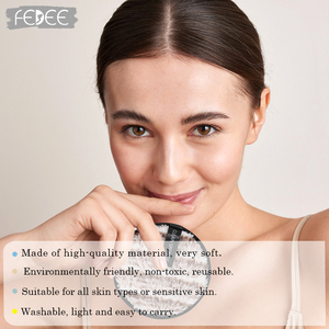 Éponge nettoyante pour le visage écologique avec logo privé personnalisé, <span class=keywords><strong>tissu</strong></span> doux pour le visage, tampon rond pour le démaquillage - Product Image 6