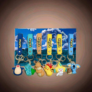 Vente en gros 2024 Nouveau pour <span class=keywords><strong>Pokemon</strong></span> 3D Personnage de Dessin Animé PVC Caoutchouc Porte-clés Gengar et <span class=keywords><strong>Sleeping</strong></span> Eevee Chiffres Nouveau Pokemoned - Product Image 3