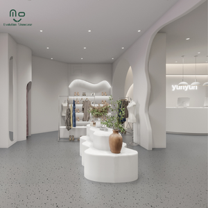 Moderno Exhibidor de Ropa Portátil de Madera <span class=keywords><strong>para</strong></span> Boutique, Mueble de Diseño Interior <span class=keywords><strong>para</strong></span> Tiendas de Ropa Femenina y Masculina - Product Image 2