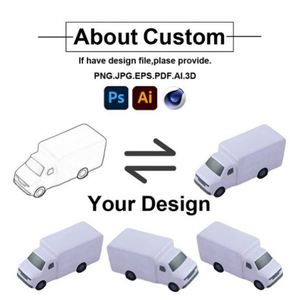 Popular Custom PU Foam Logistics Truck Stress Ball Antistress Squeeze Fidget Toy Anxiety Relief Printing Logo - Product Image 3