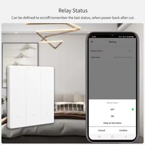 Minuterie de télécommande de l'application d'usine Lerlink Commande vocale à 2 voies avec Alexa Google Home Yandex Interrupteur mural neutre Tuya <span class=keywords><strong>ZigBee</strong></span> - Product Image 3