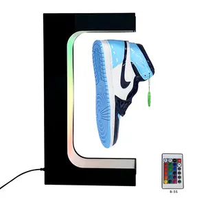 高品质新颖磁性双浮动悬浮鞋显示器，带机架支架用发光二极管灯