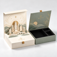 Boîte de présentation en papier rigide personnalisée en 3D pour emballages cadeaux, bijoux et cadeaux d'entreprise avec un design artistique unique en papier