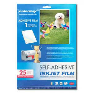 Matt Sliver adhesive PET label A4 sticker labels for inkjet printer, 50 sheets per pack