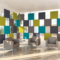Panneaux acoustiques décoratifs muraux en feutre acoustique PET, panneau acoustique en fibre de polyester écologique