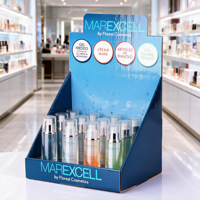 Présentoir en papier portable pliable écologique pour produits cosmétiques vernis à ongles de table soins de la peau comptoir Scok