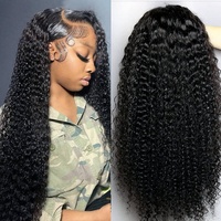 Perruque 100% Cheveux Humains Bruts Birmans Bouclés, Sans Colle, Lace Frontale HD 13x4 13x6 Pré-Pluckée pour Femmes Noires