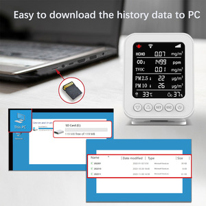 Multifunction IAQ Monitor Air Quality Detector HCHO CO2 TVOC PM2.5 PM10 Temperature and Humidity Meter - Product Image 3