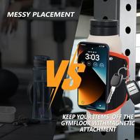 Bolsa Magnética Personalizada para Botella de Agua de Gimnasio con Bolsillo para Teléfono y Porta Tarjetas para Uso en el Gimnasio, Venta al Por Mayor de Fábrica