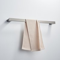 WEIHAO Ensemble d'accessoires de salle de bain gris anthracite, barre porte-serviettes simple, fixation murale, en acier inoxydable