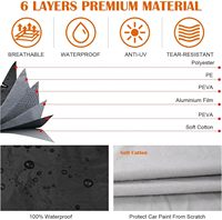 Bonne qualité noir hiver coupe-vent Durable toit de voiture couvre demi-haut bâche de voiture Protection solaire