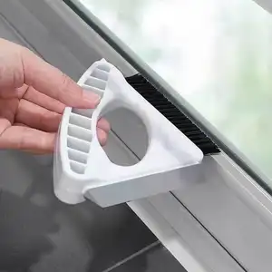 Multi Purpose 3 in 1 Window Groove Scrubber Cleaning Brush Glass Door Shower Squeegee Cleaning Tools