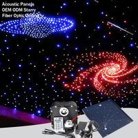 Panneaux acoustiques étoilés pour salon, avec fibres optiques scintillantes, ciel nocturne, télécommande, changement de couleur, panneau de plafond