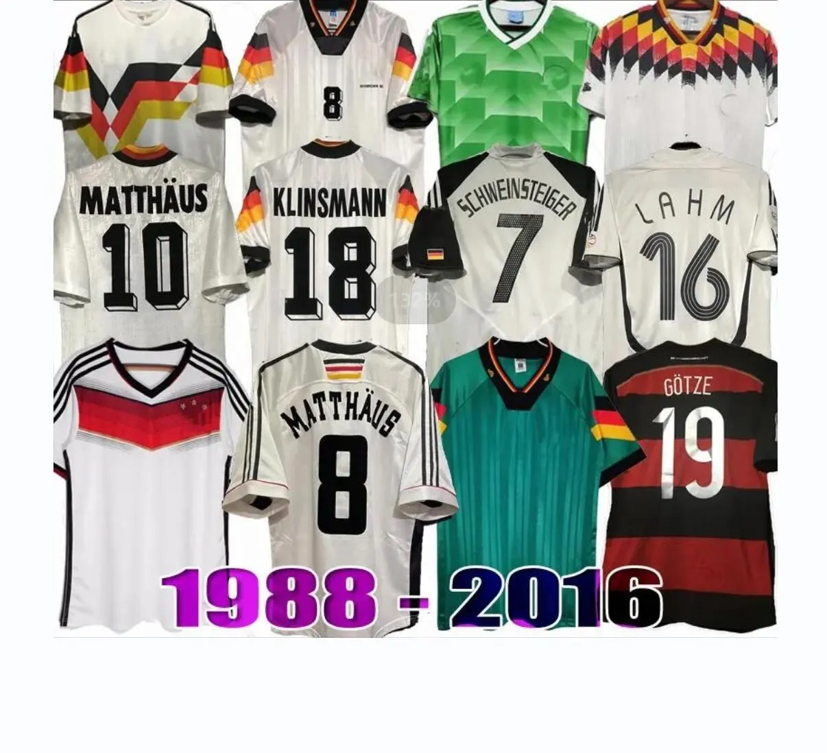 Camisa de futebol KLINSMANN 2006 2014 Retro Littbarski BALLACK Alemanha KALKBRENNER 1996 2004 Matthaus