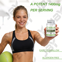 Capsules de Cissus Quadrangularis 1400mg de la marque privée JBY Factory, complément pour adultes, santé des articulations, sans gluten