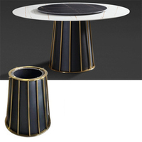 Pieds de meubles en laiton galvanisé et acier inoxydable robustes, personnalisés et uniques, pour base de table de restaurant, cadre de table basse en métal doré