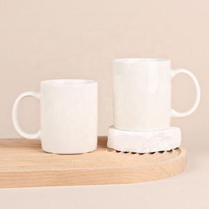 Gloway 11oz đơn giản trắng gốm Mug phổ biến DIY quà tặng tùy chỉnh logo thăng hoa cốc trống thăng hoa in ấn ly - Product Image 4