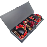 Boîte cadeau fleur et chocolat pour bébé garçon Boîte aux lettres BAE personnalisée Carton décoratif alimentaire Emballage d'anniversaire et de célébration à remplir