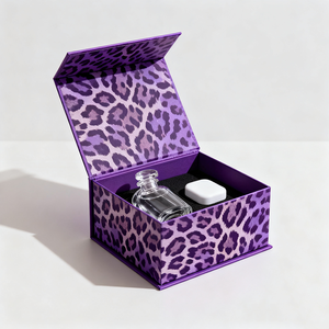 Biểu tượng tùy chỉnh giấy bóng hộp các tông mạnh mẽ với bìa trong suốt để hiển thị quà tặng trong một bộ Hộp quà tặng - Product Image 1