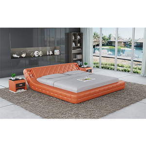 Alta qualità contemporanea a forma di curva con fibbia piena in pelle King Size letto matrimoniale con <span class=keywords><strong>luci</strong></span> a <span class=keywords><strong>Led</strong></span> a pavimento - Product Image 5