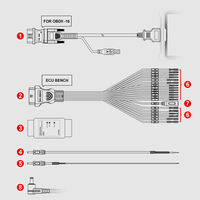 Kit de Adaptador OBDSTAR IMMO P003+ DC 706 con Conector de 12V para Lectura de Datos de ECU BOSCH, para el Modelo P003+ A1