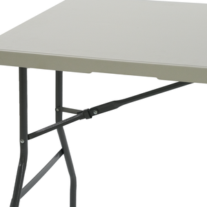 Table de plage pliante compacte en plastique blanc léger de 5 pieds pour pique-nique, barres de sable, salle à manger au bord de la piscine - Product Image 2