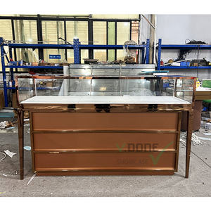 Venta directa de fábrica Vitrina de joyería de vidrio templado Gabinete Tienda Mostrador Accesorios para muebles de joyería - Product Image 5