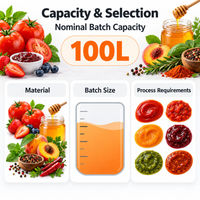 Imberson 100L Mélangeur Homogénéisateur Sous Vide pour la Production de Sauces, Unité Homogénéisatrice à Cisaillement Élevé