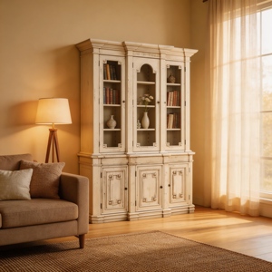 Breakfront Style Classic Storage Reclaimed <b>Pine</b> Cabinet with Removable <b>Shelf</b> - Product Image 4