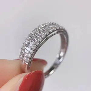 Pushi Engagement Ringen Sieraden Belofte Koppels Natuurlijke Diamant 18K Gouden Ringen Meisjes