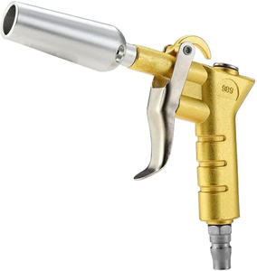 Pistolet à air comprimé industriel en alliage d'aluminium avec buse en laiton à débit d'air réglable, outil de nettoyage et souffleur de poussière - Product Image 1