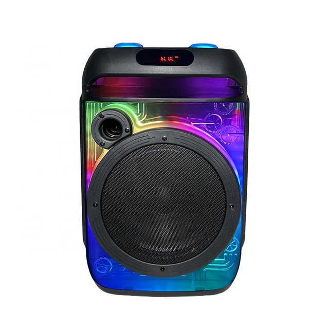 High Quality BT Karaoke Speaker 8 Inch 30-50W RGB Stereo Sound Guitar Input Remote Control for Small Stage Church