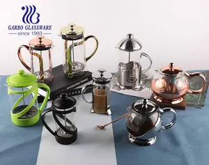 Wholesale Factory Clear High Borosilicate Glass Tea Pot With 304 Stainless Steel Infuser Cheap Price Heat Resistant Glass Teapot