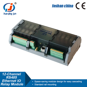 Huaqingjun 12di 12do RS485 Ethernet <span class=keywords><strong>Relay</strong></span> Module IO modbus rtu & TCP RJ45 spdt G2R-1 1No 1Nc Rơ Le cho iot tự động hóa - Product Image 5