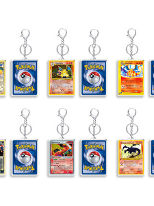 سلسلة مفاتيح بطاقة أكريليك سحرية على شكل بيكسي تشاريزارد، قلادة لحقيبة المدرسة، هدية إبداعية للهواة، منتج بالجملة - Product Image 1