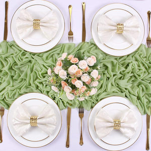 Manufacture Wholesale <strong>Table</strong> <strong>Runner</strong> Luxury Decorations Chiffon <strong>Table</strong> <strong>Runners</strong> for Wedding Birthday Home Restaurant Hotel Party - Product Image 2