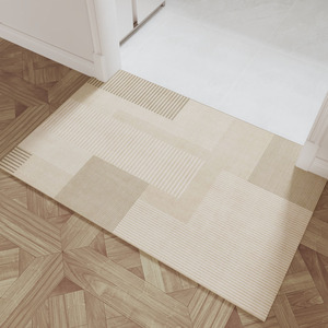 Tapis de porte TPE rectangulaire à motif géométrique antidérapant pour usage domestique Printemps 2024 - Product Image 3